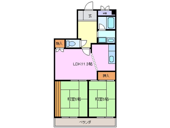 近鉄四日市駅 徒歩5分 8階の物件間取画像